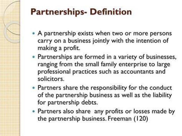 What does partnership mean?