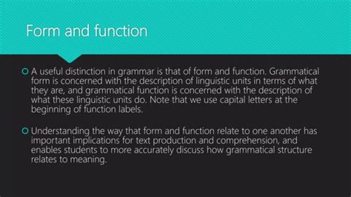 Who is grammatical form?